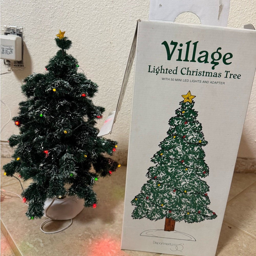 Villager Festive Green Christmas Tree with Multicolor LED Lights